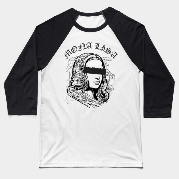 Mona Lisa Baseball T-Shirt by Fashion Sitejob